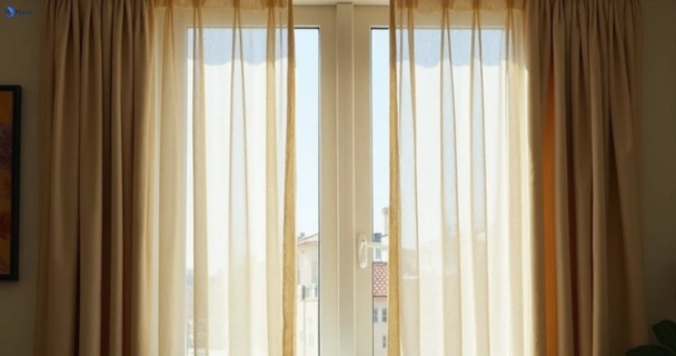 Dull dusty drapes in kensington-vic before professional cleaning